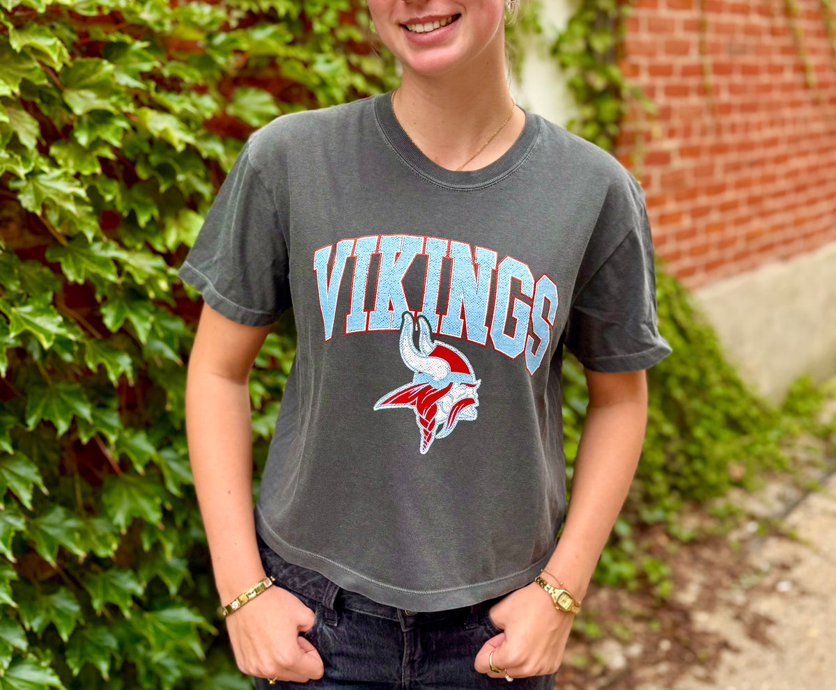 Vikings Boxy Tee-Pepper