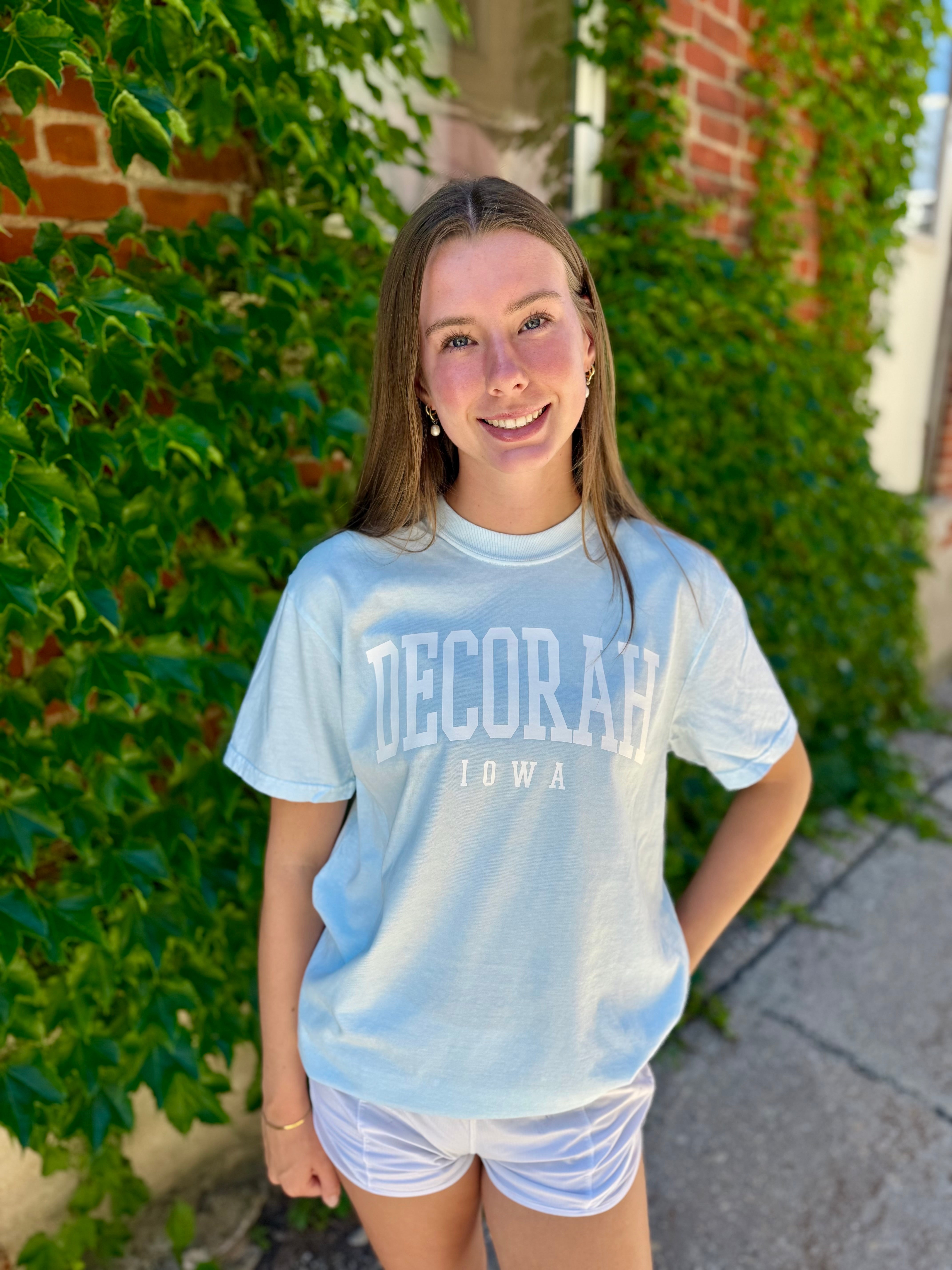 Decorah Tee- Chambray Blue