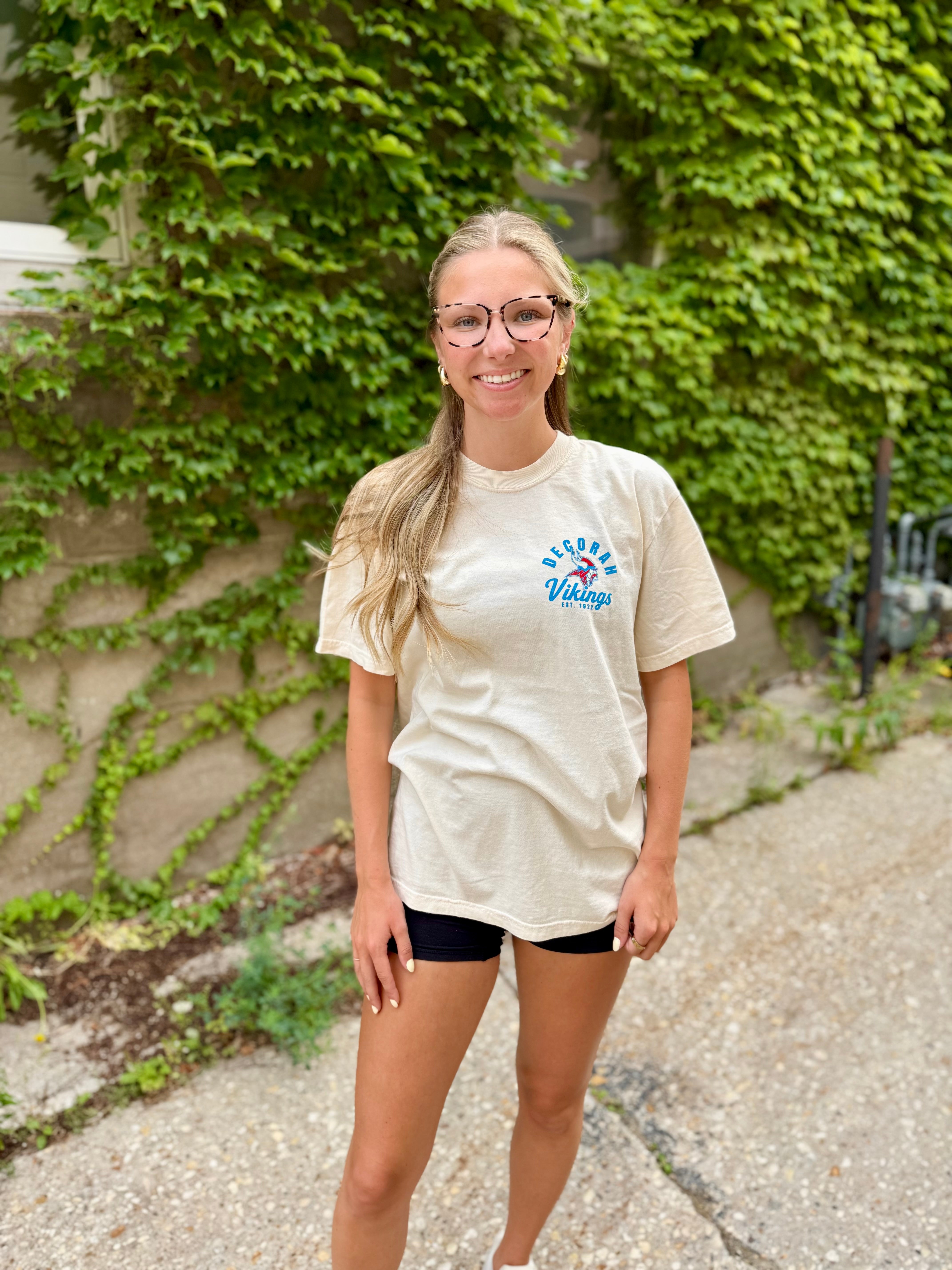 Decorah Vikings Tee-Ivory
