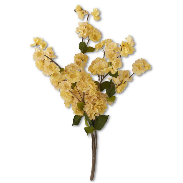 25 Inch Yellow Peach Blossom Bush