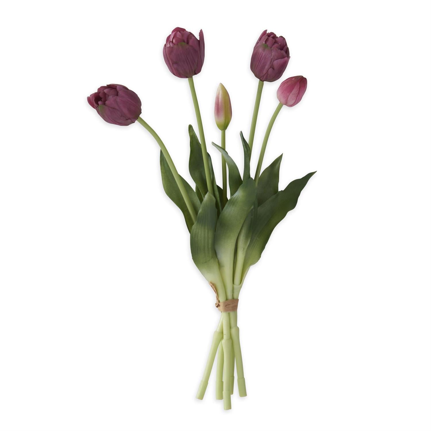 Purple Real Touch Tulip Bud & Bloom Bundle