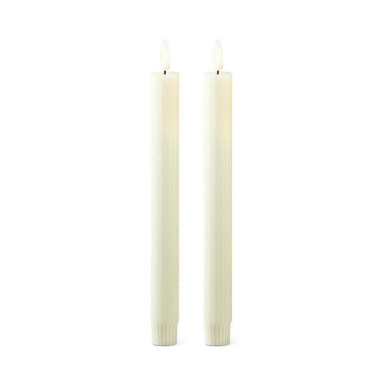 Set of 2 9.75 Thin Line LED Taper Candles