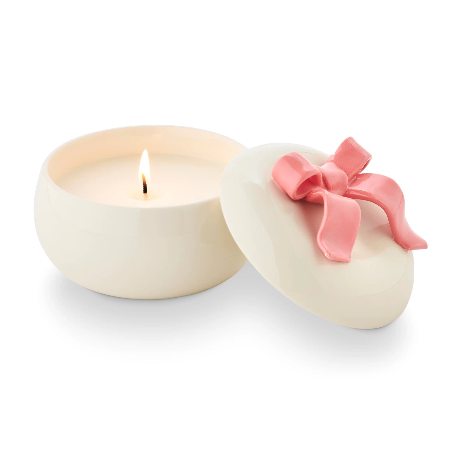 Coconut Milk Mango Bow Ceramic Candle