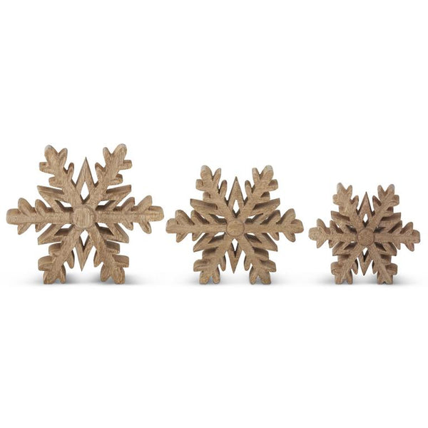 Mango Wood Snowflakes
