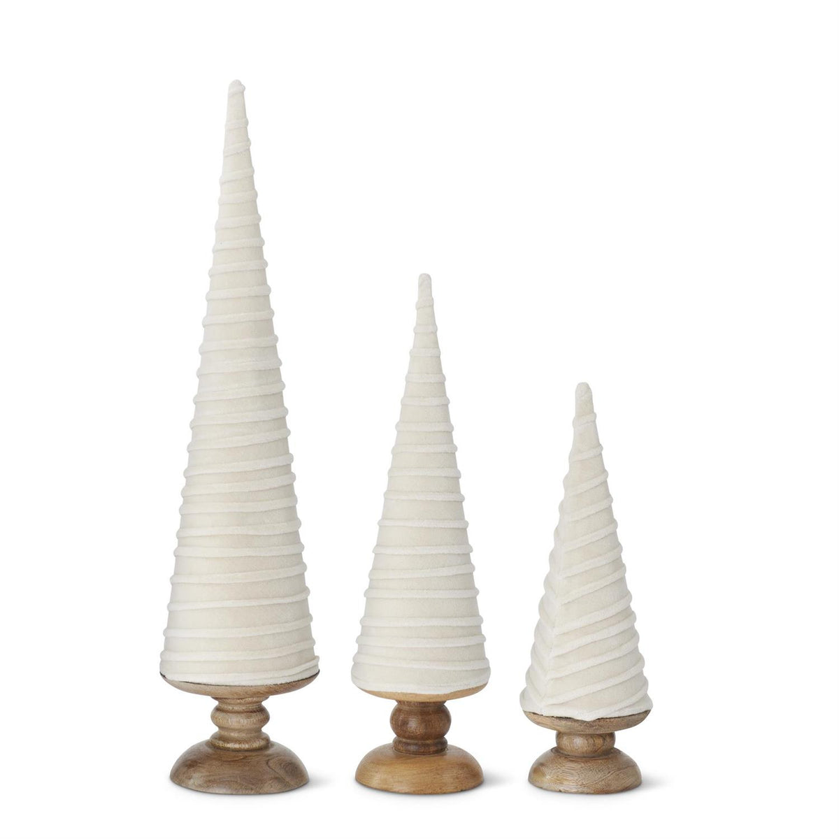 Velvet Swirl Trees-Cream