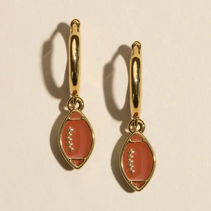 Football Huggie Earrings
