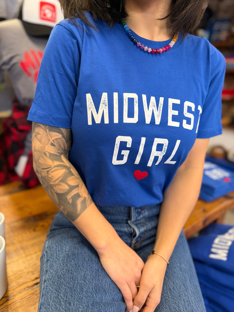 Midwest Girl Tee Royal Blue
