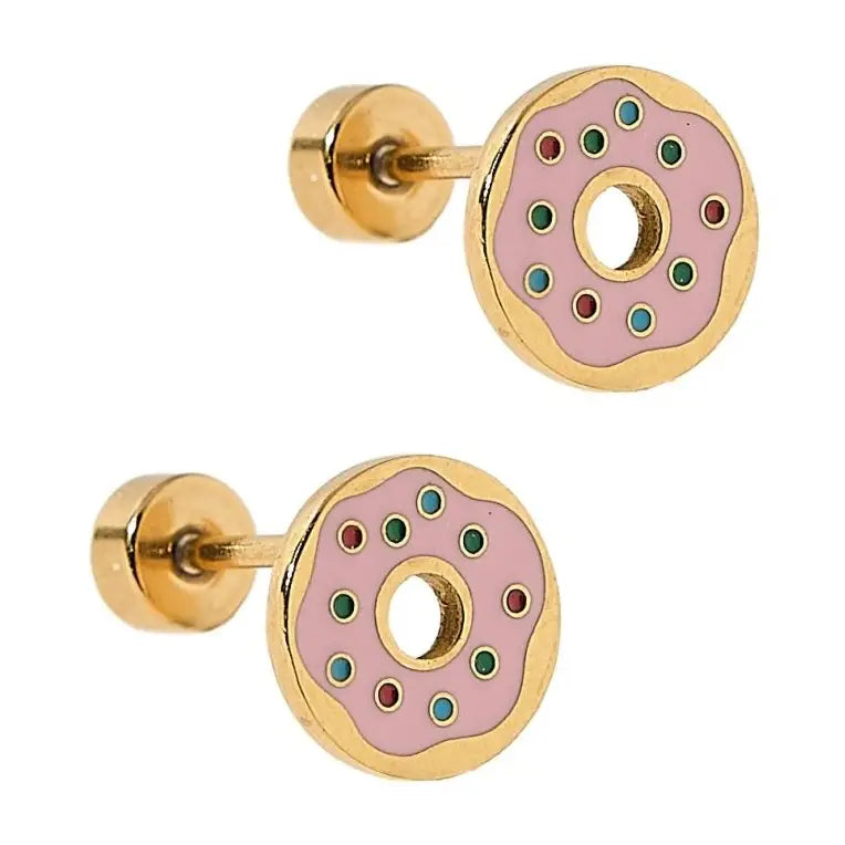 Donut Screwback Stud Earrings
