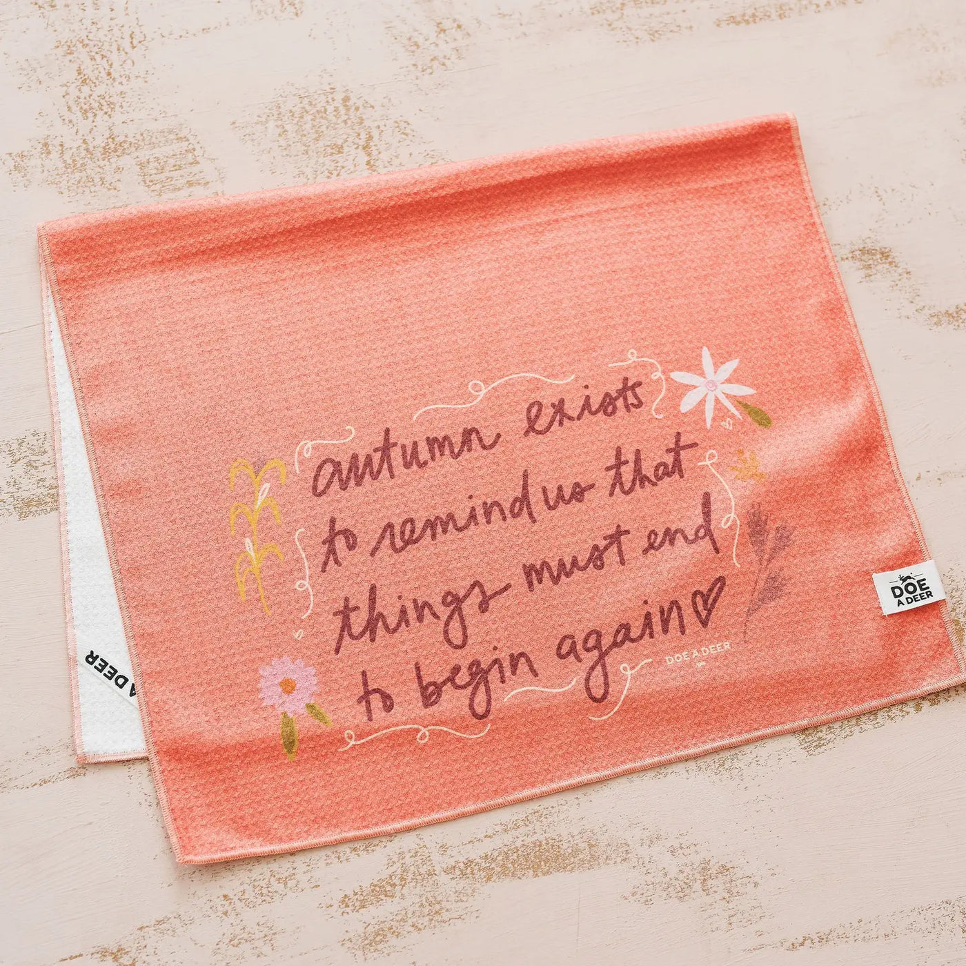 Autumn Exists Microfiber Waffle Towel