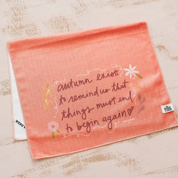 Autumn Exists Microfiber Waffle Towel