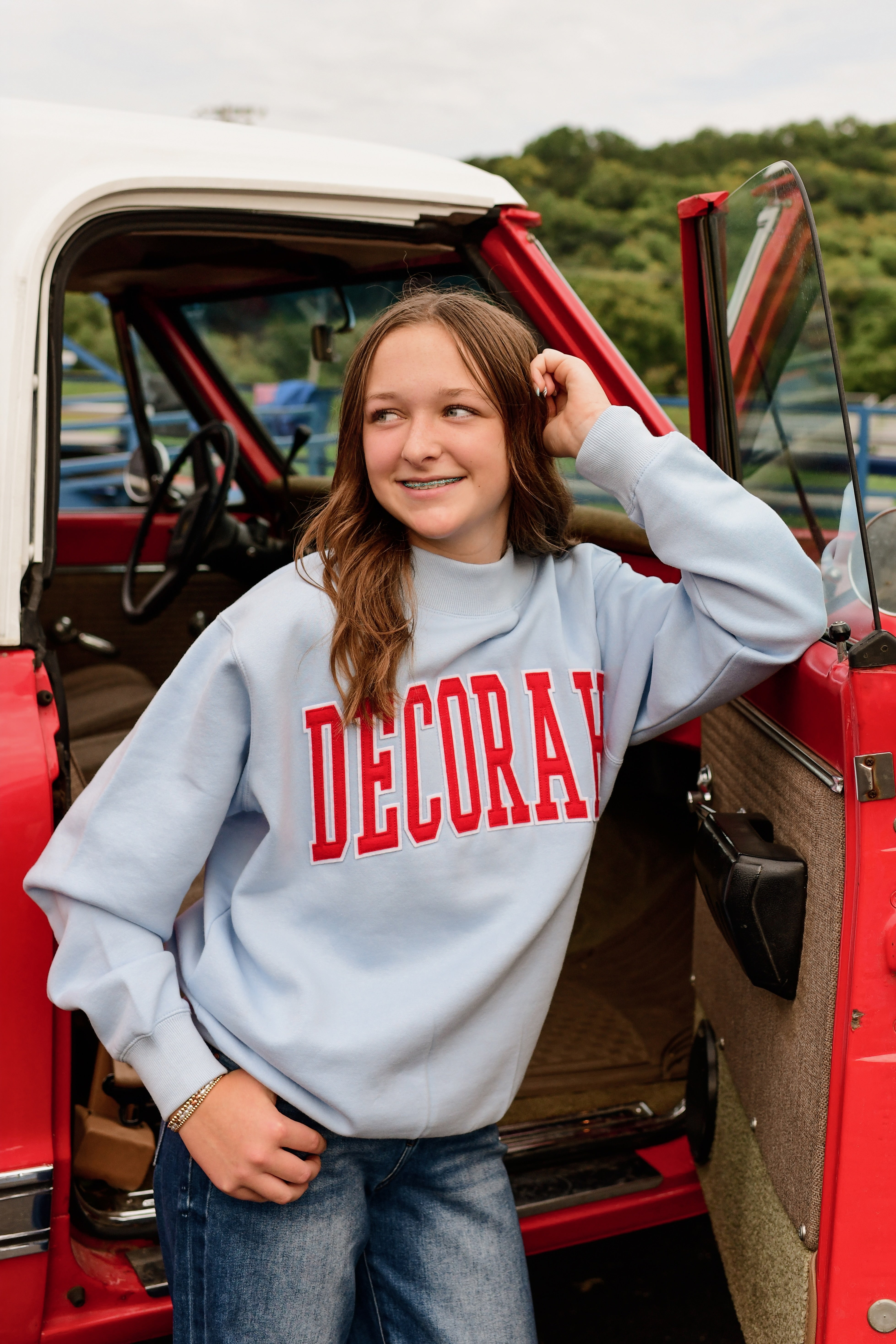 Decorah Mock Neck-Pale Blue