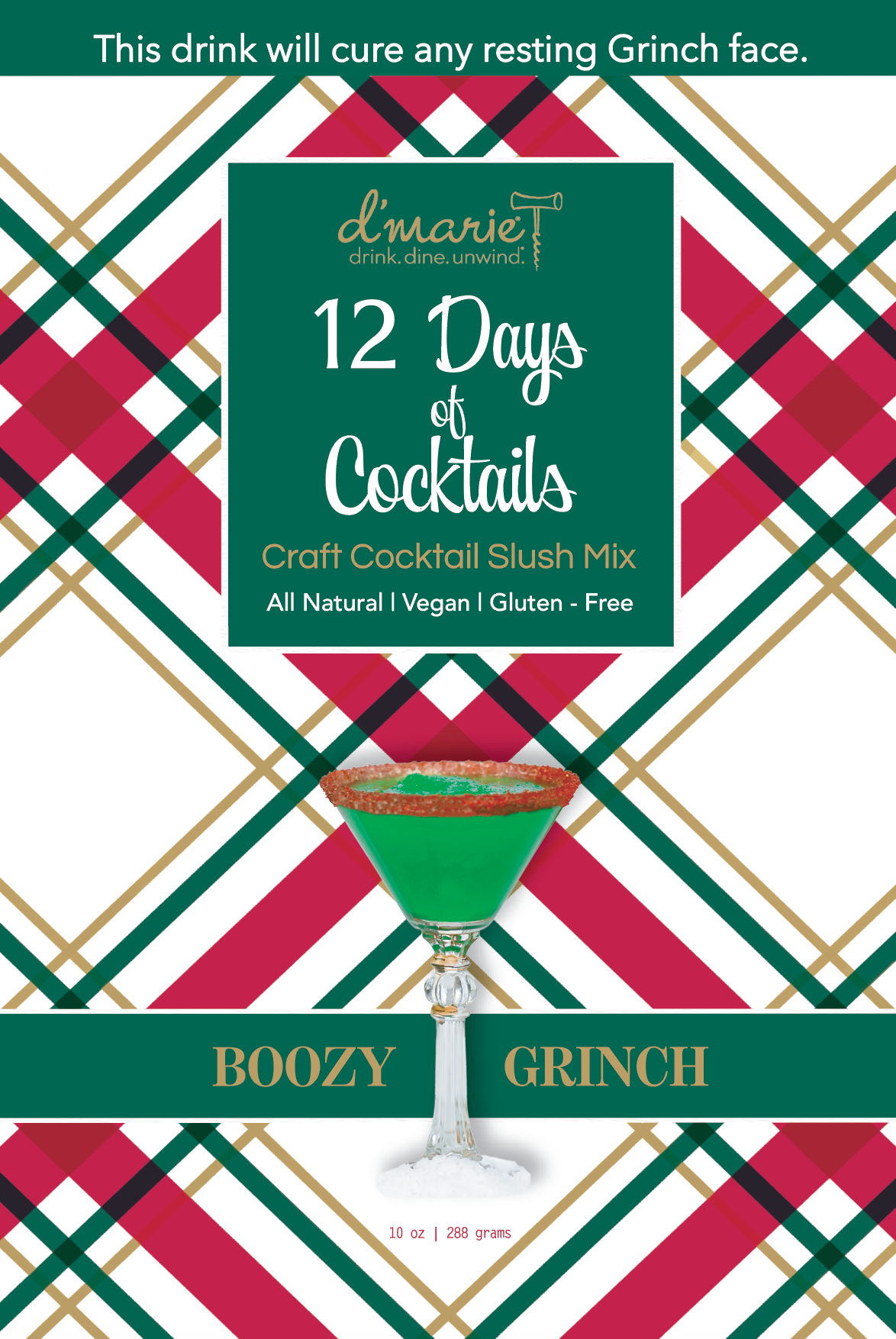 Boozy Grinch Cocktail Slush Mix