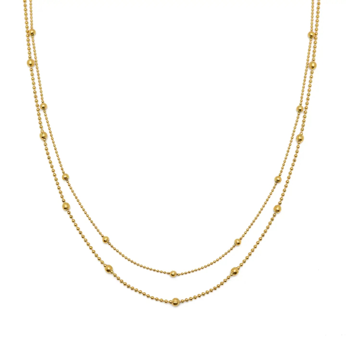 Double Beaded Chain Necklace