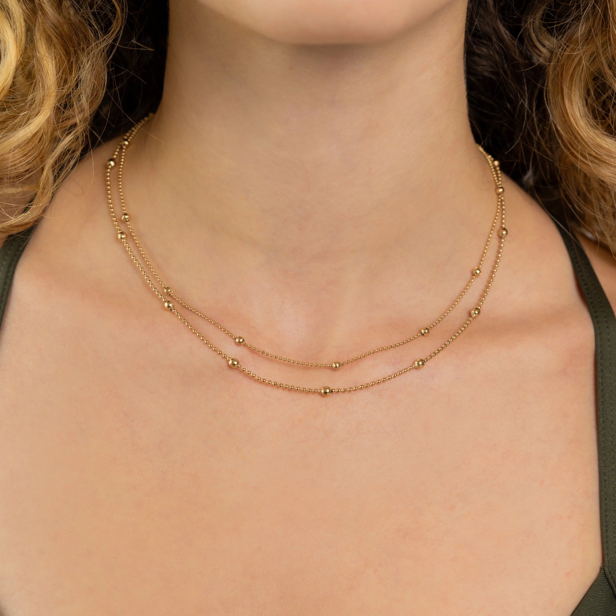 Double Beaded Chain Necklace