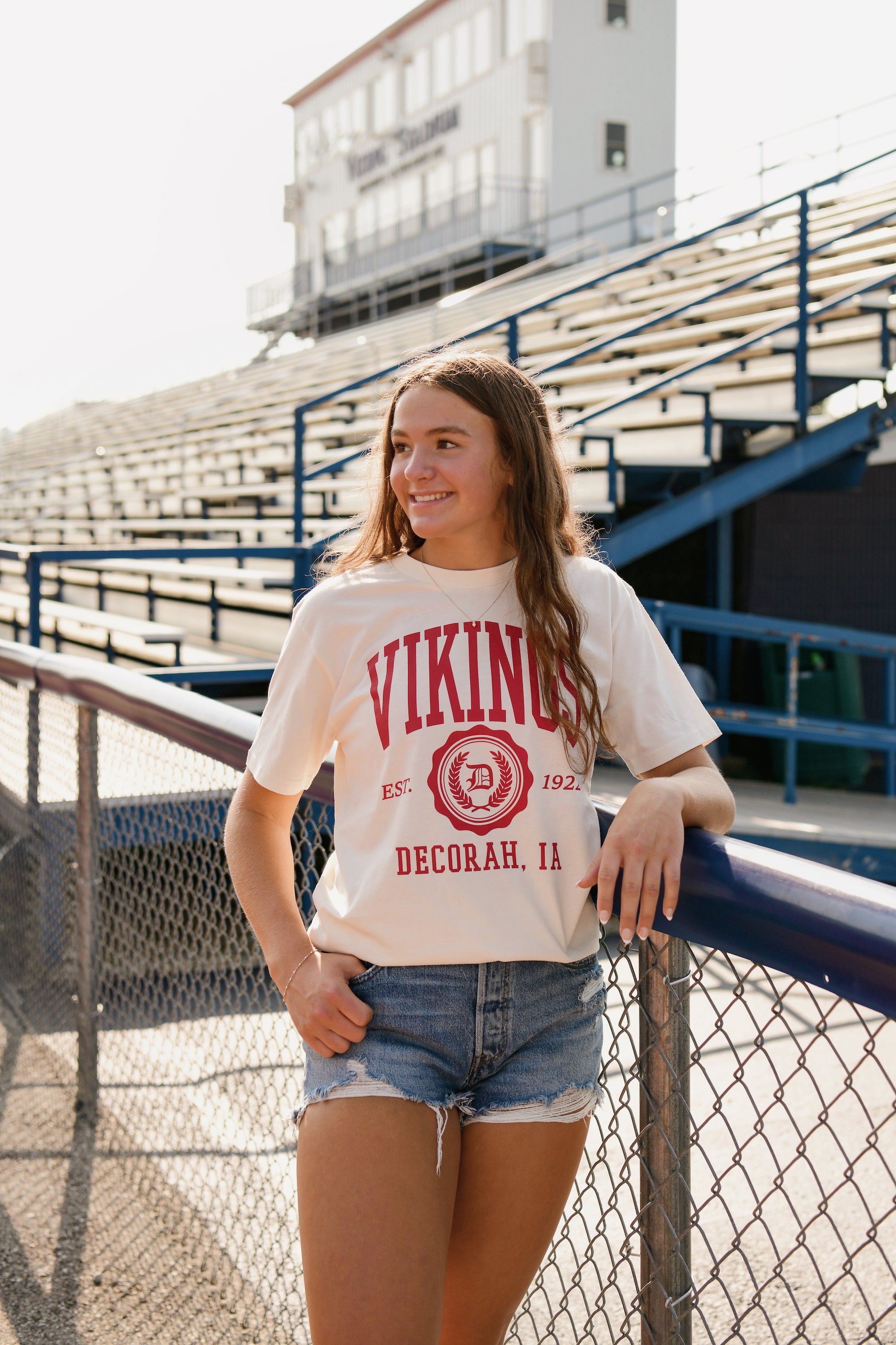 Decorah Vikings Classic Tee-Ecru