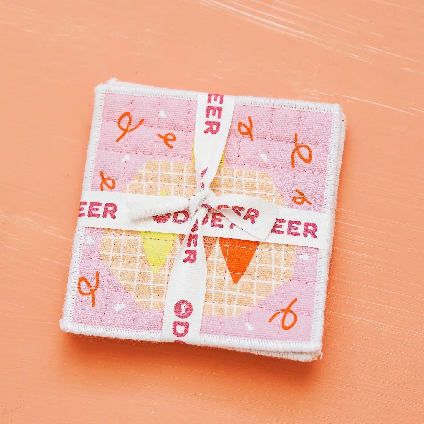 Quilted Pumpkin Coasters-Set of 4