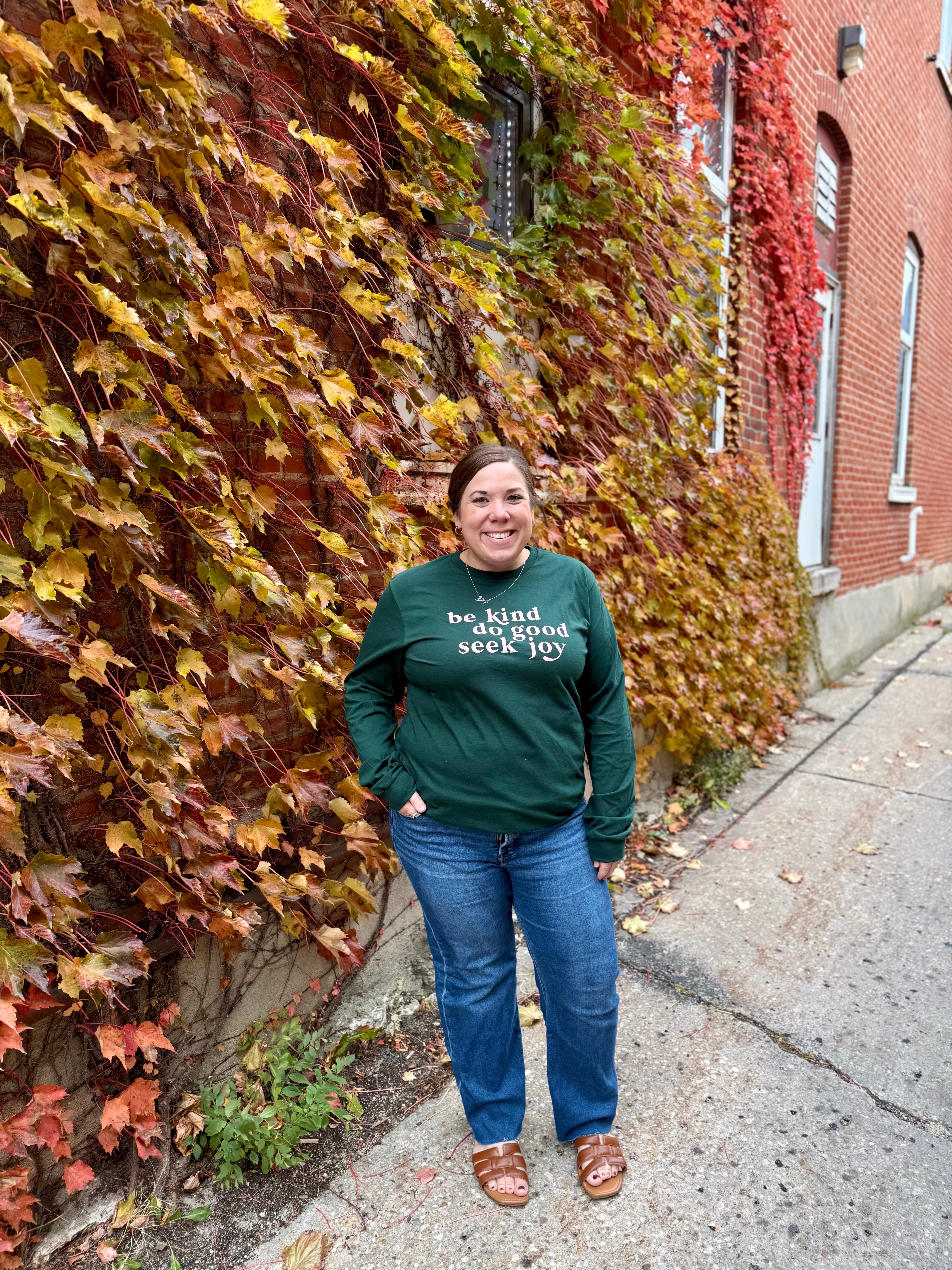 Be Kind Do Good Long Sleeve Tee-Forrest