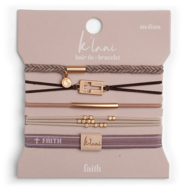 K'lani Hair Tie + Bracelets Faith