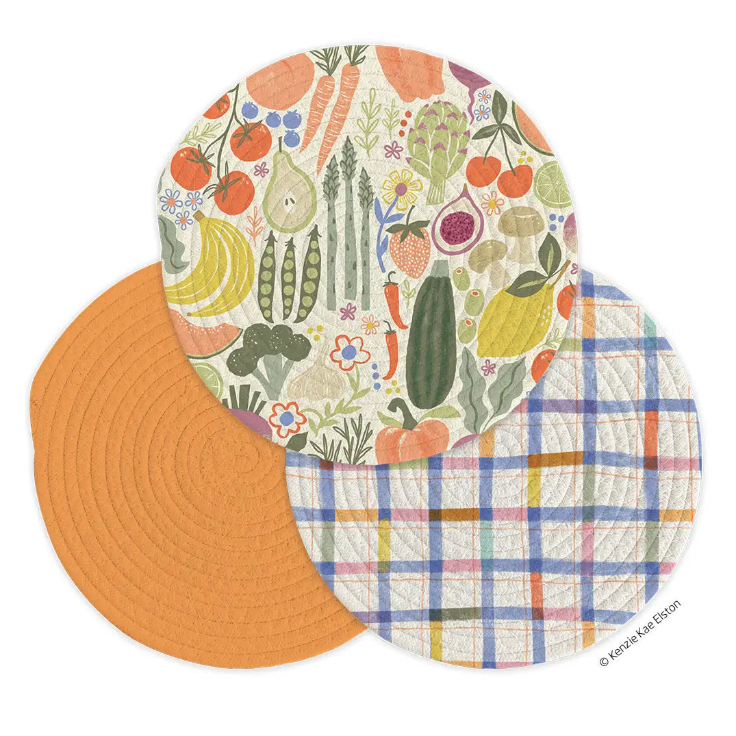 Farm Stand Cotton Trivet Set