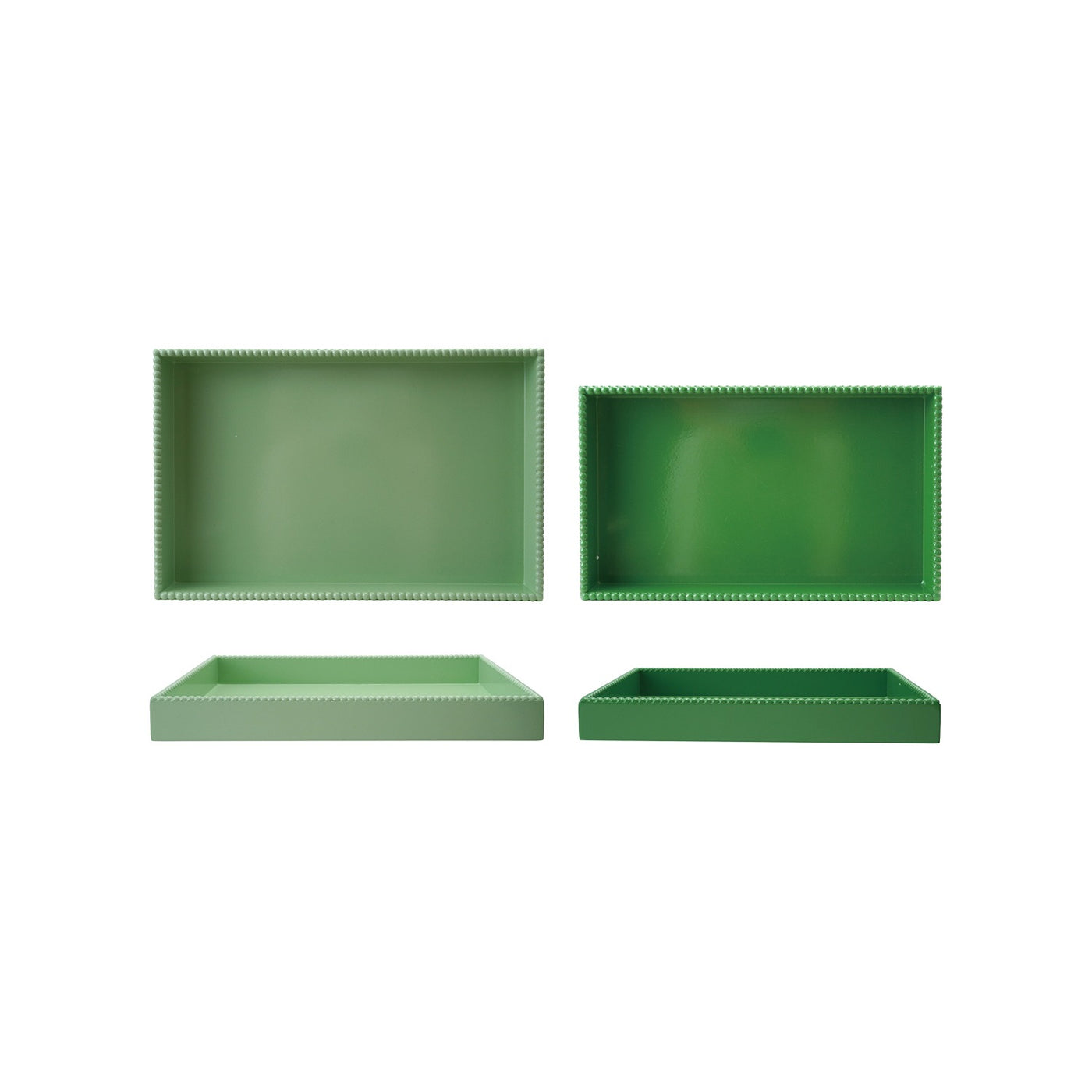 Green Hobnail Edge Tray
