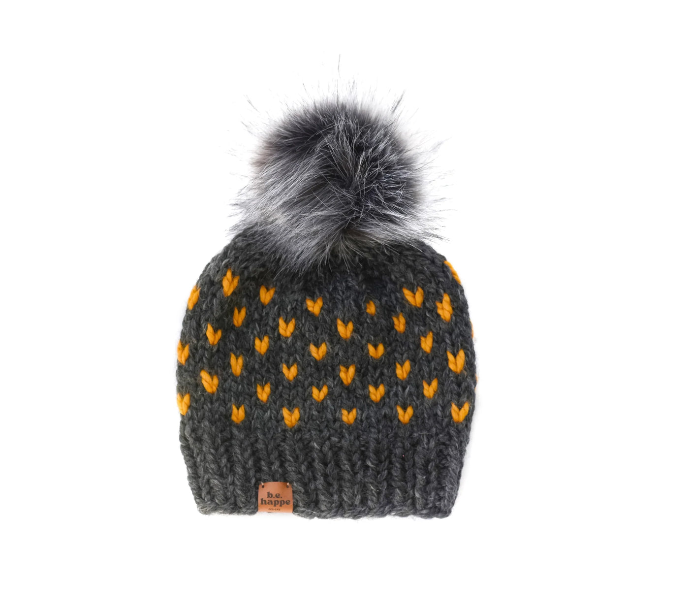 B.E.HAPPE Happe Hearts Charcoal + Butterscotch