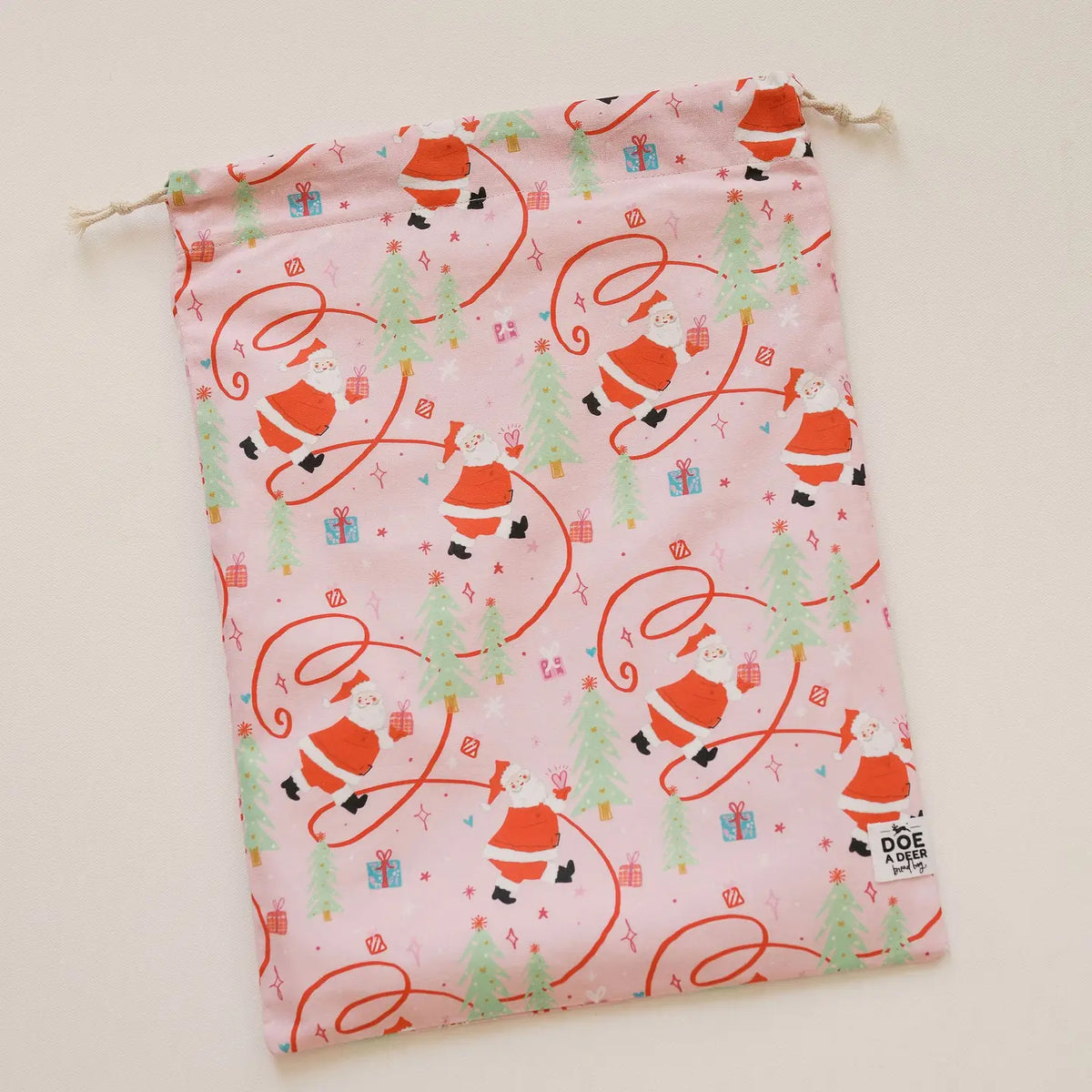 Holly Jolly Santa Bread Bag