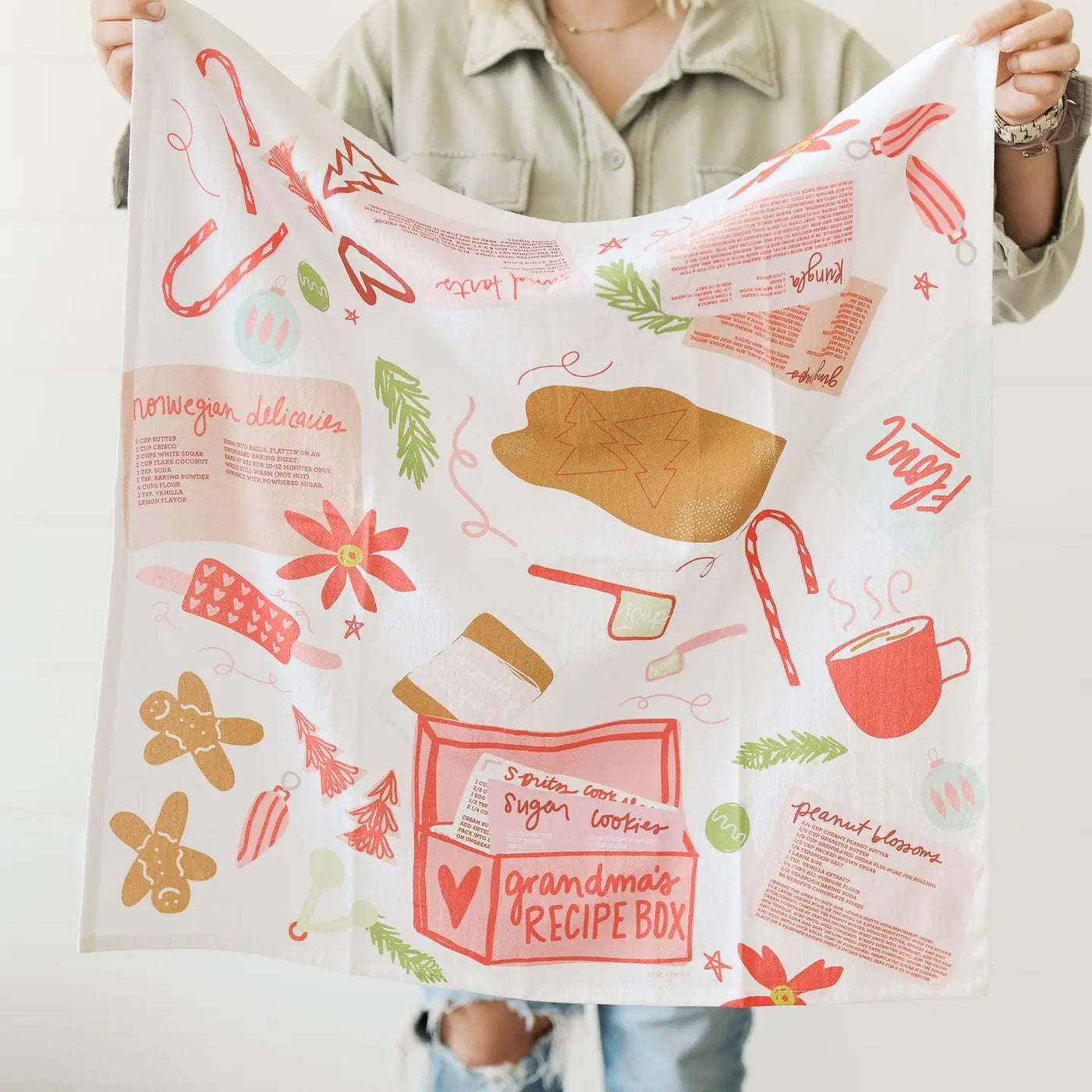 Heirloom Recipes Full Pattern Flour Sack Towel