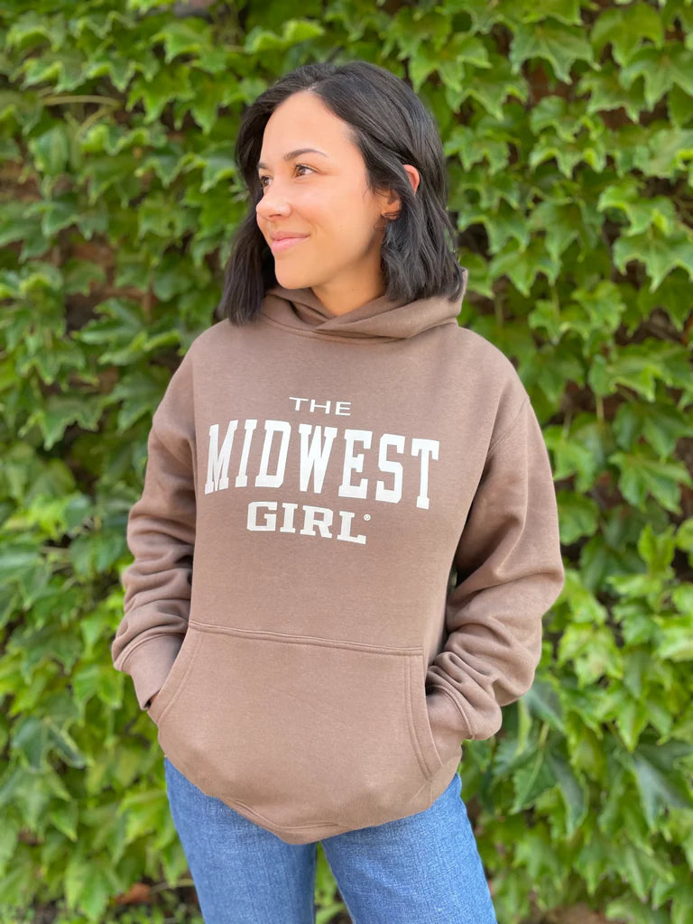 The Midwest Girl Hoodie in Walnut