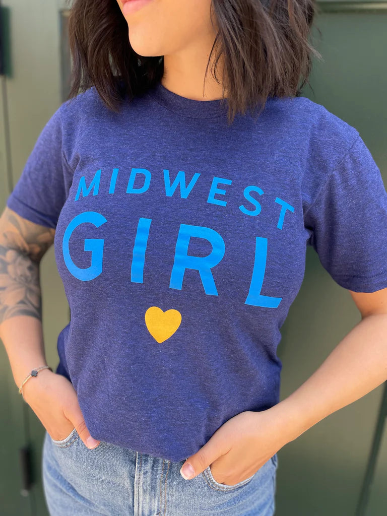 Midwest Girl Tee in Navy
