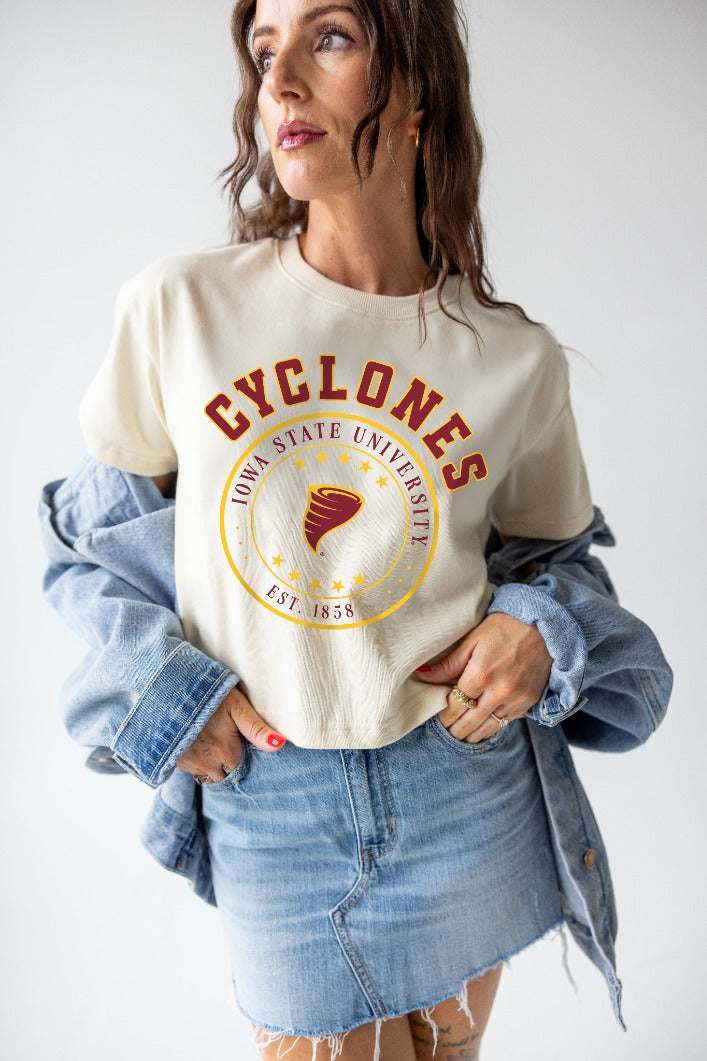 ISU Sayler Star Heavyweight Crop Tee