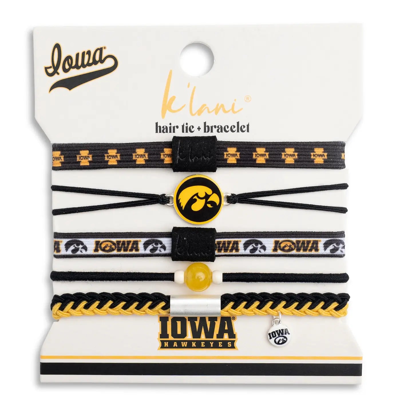 University of Iowa Game Day Hair Tie Bracelets