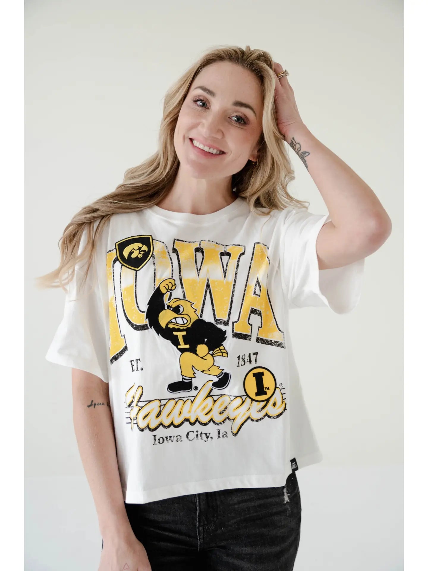 Iowa Maddux Semi-Crop Tee