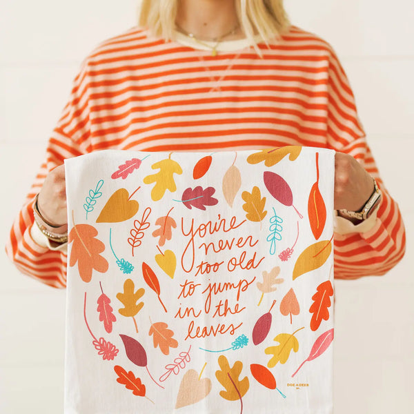 Jump In The Leaves Flour Sack Towel