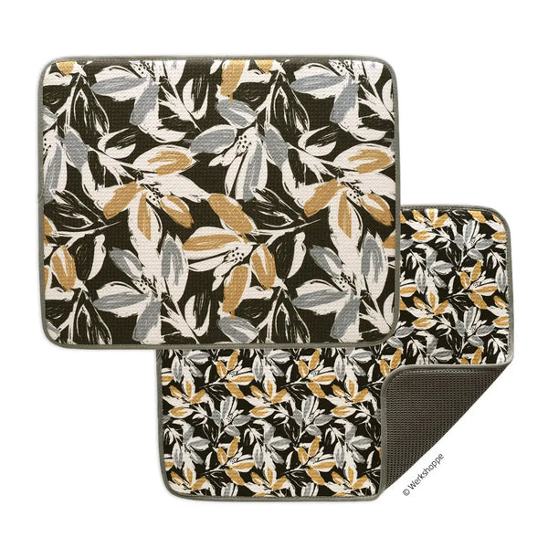 Leaf Tiles Dish Drying Mats- Set of 2
