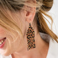 Delilah Cheetah Print Beaded Fringe