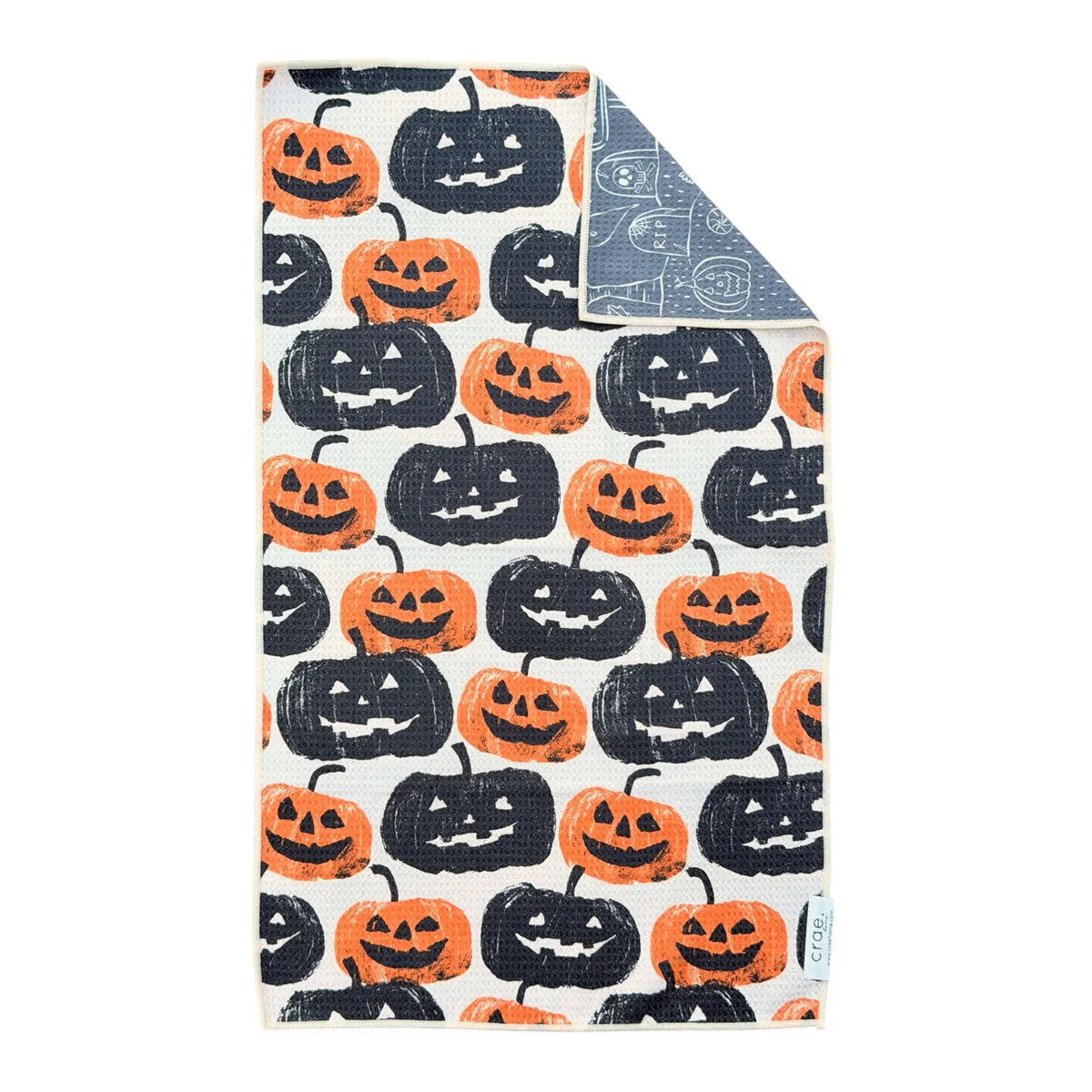 Midnight Pumpkins Double Sided Hand Towel