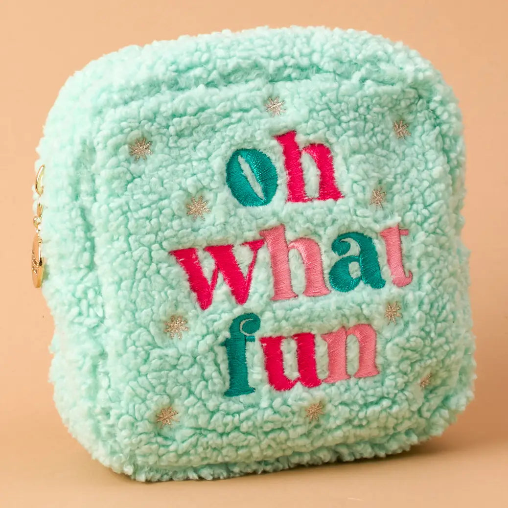 Oh What Fun Teddy Pouch