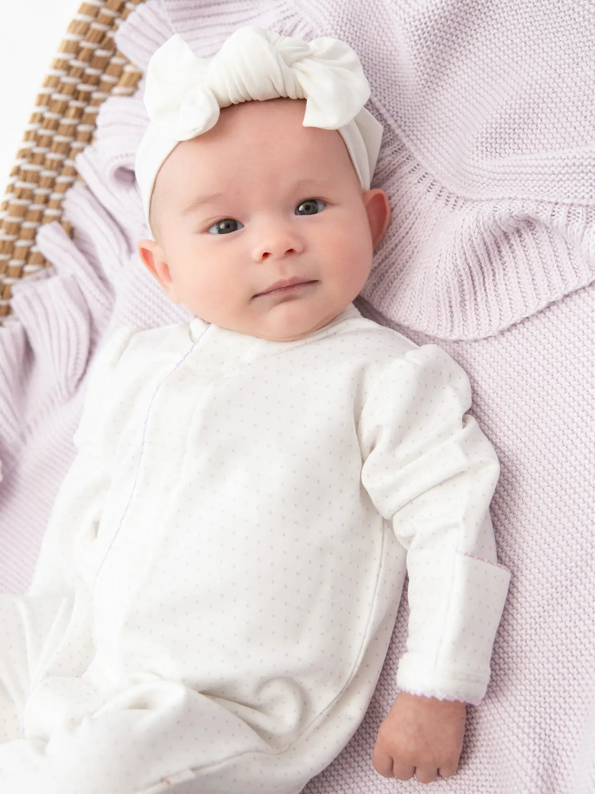 Petal Sleeve Snap Romper-Orchid