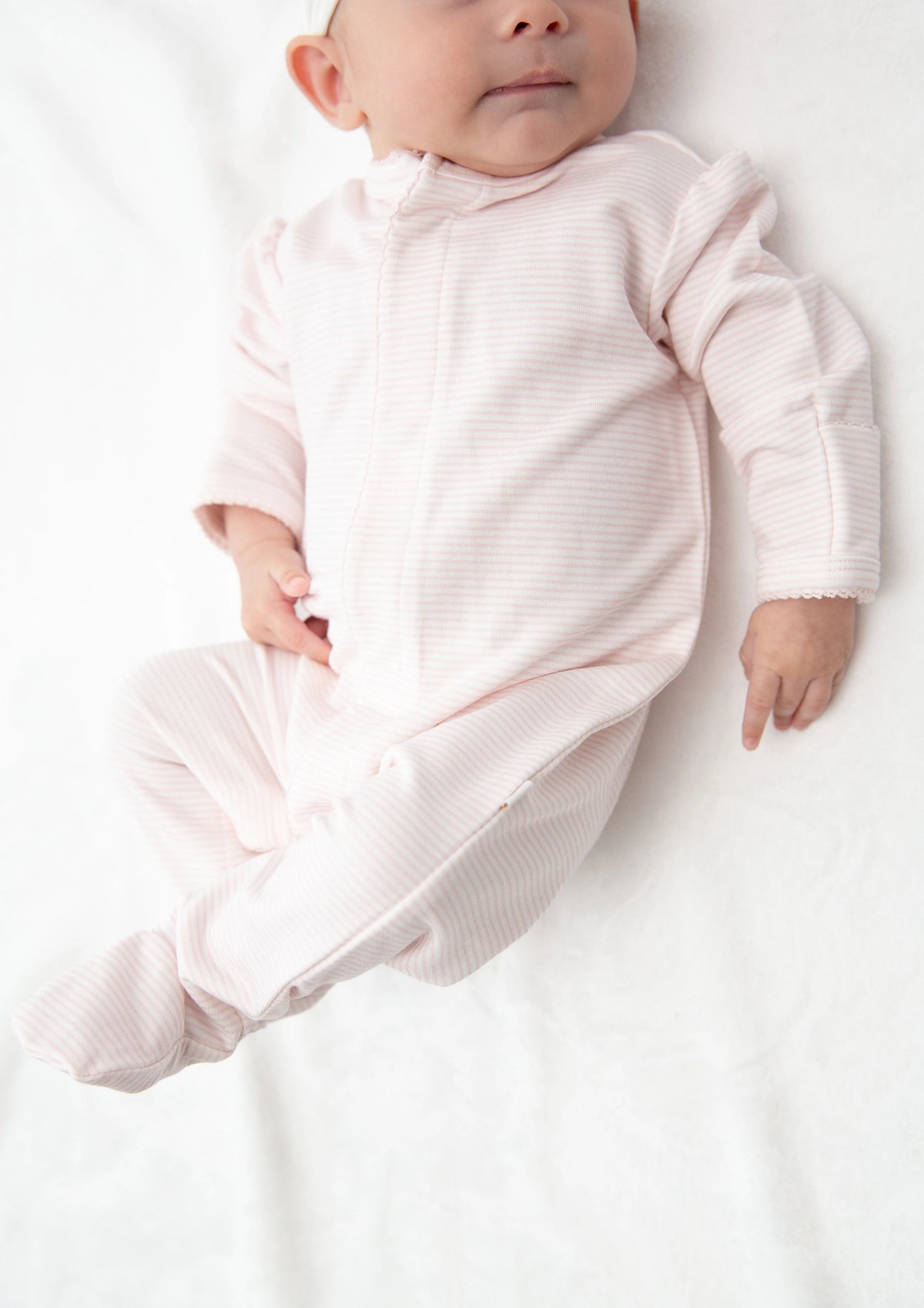 Petal Sleeve Snap Romper- Petal Pink