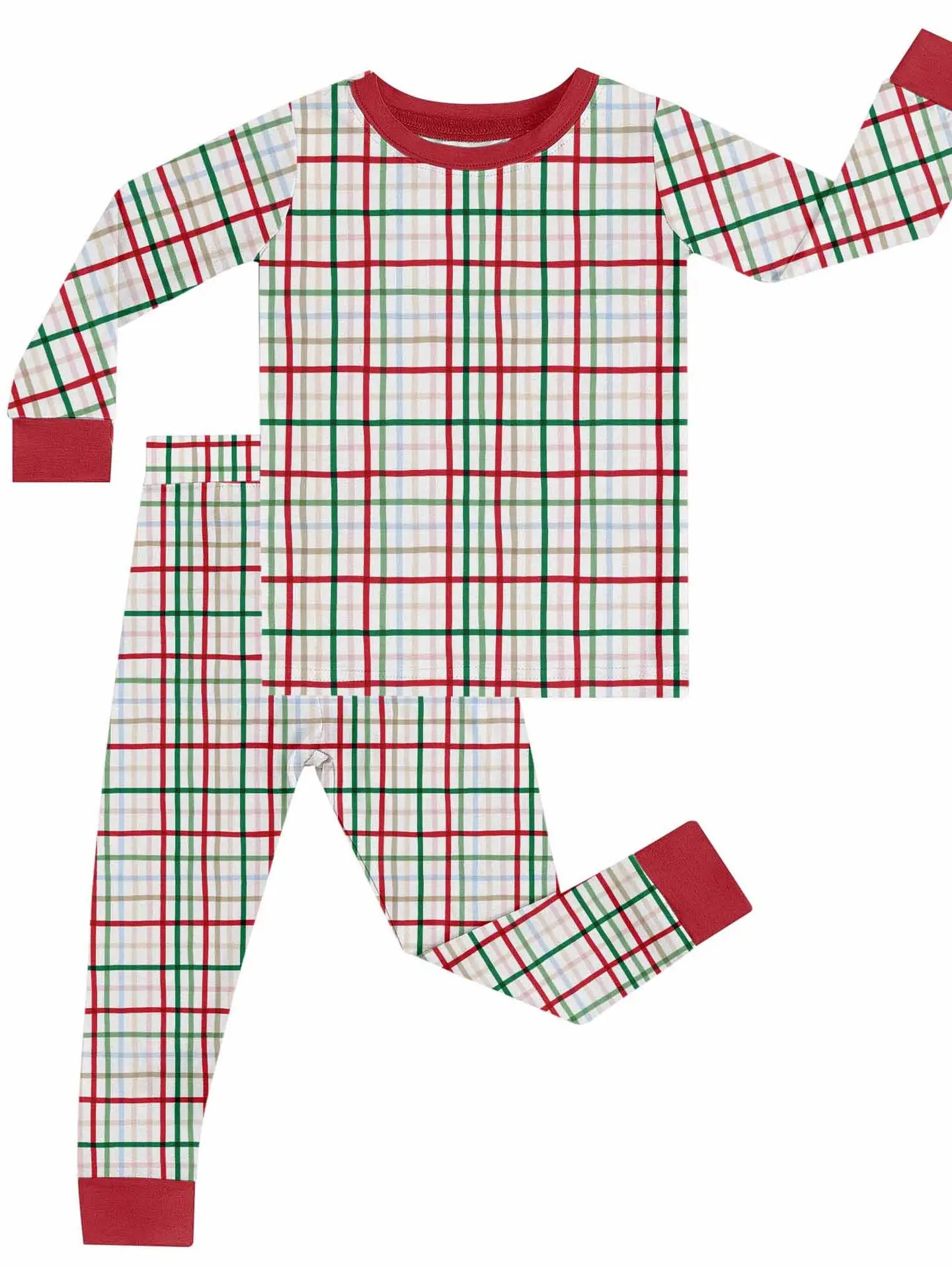 Festive Plaid Toddler PJs