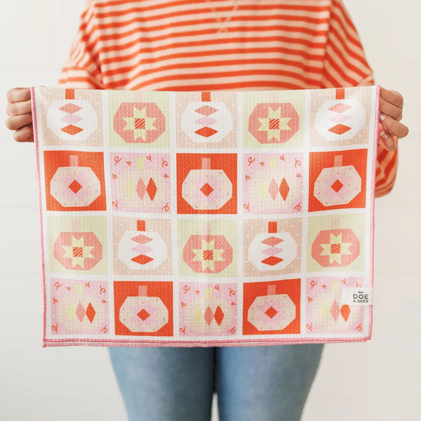 Pumpkin Quilt Waffle Towel