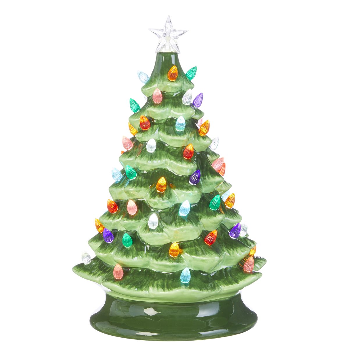 13" Lighted Vintage Tree