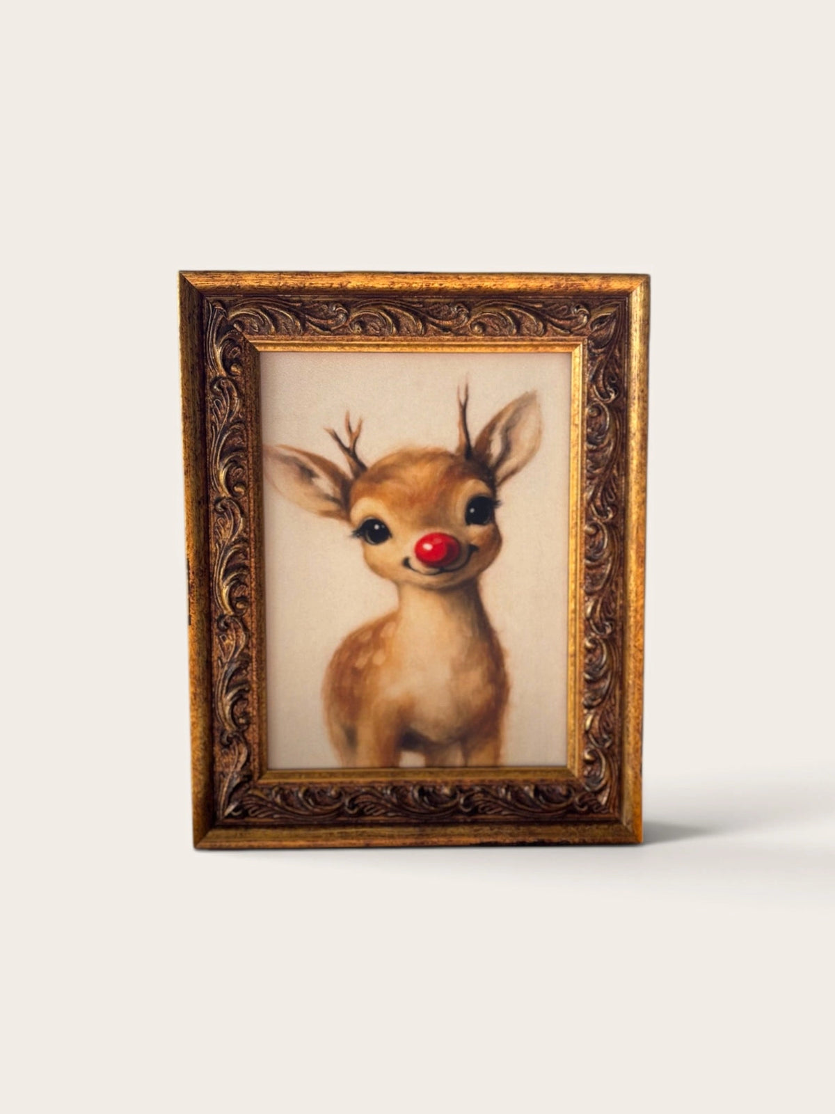 Baby Rudolph Antique Gold Frame