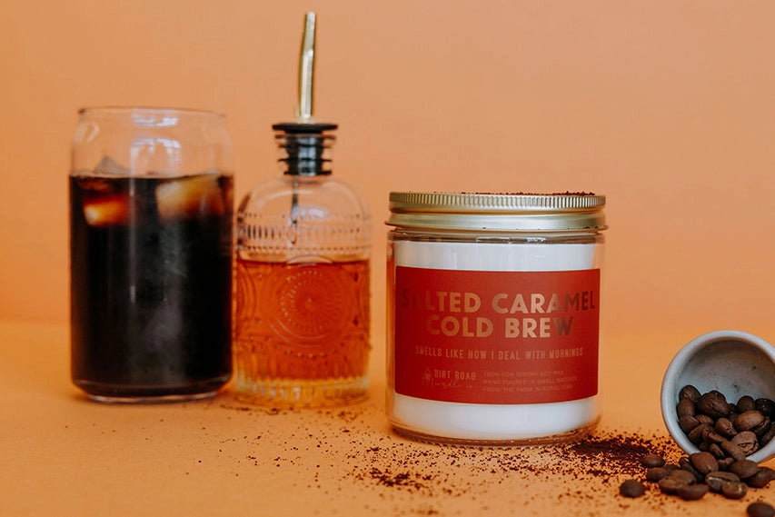 Dirt Road Candle Co Salted Caramel Cold Brew Candle