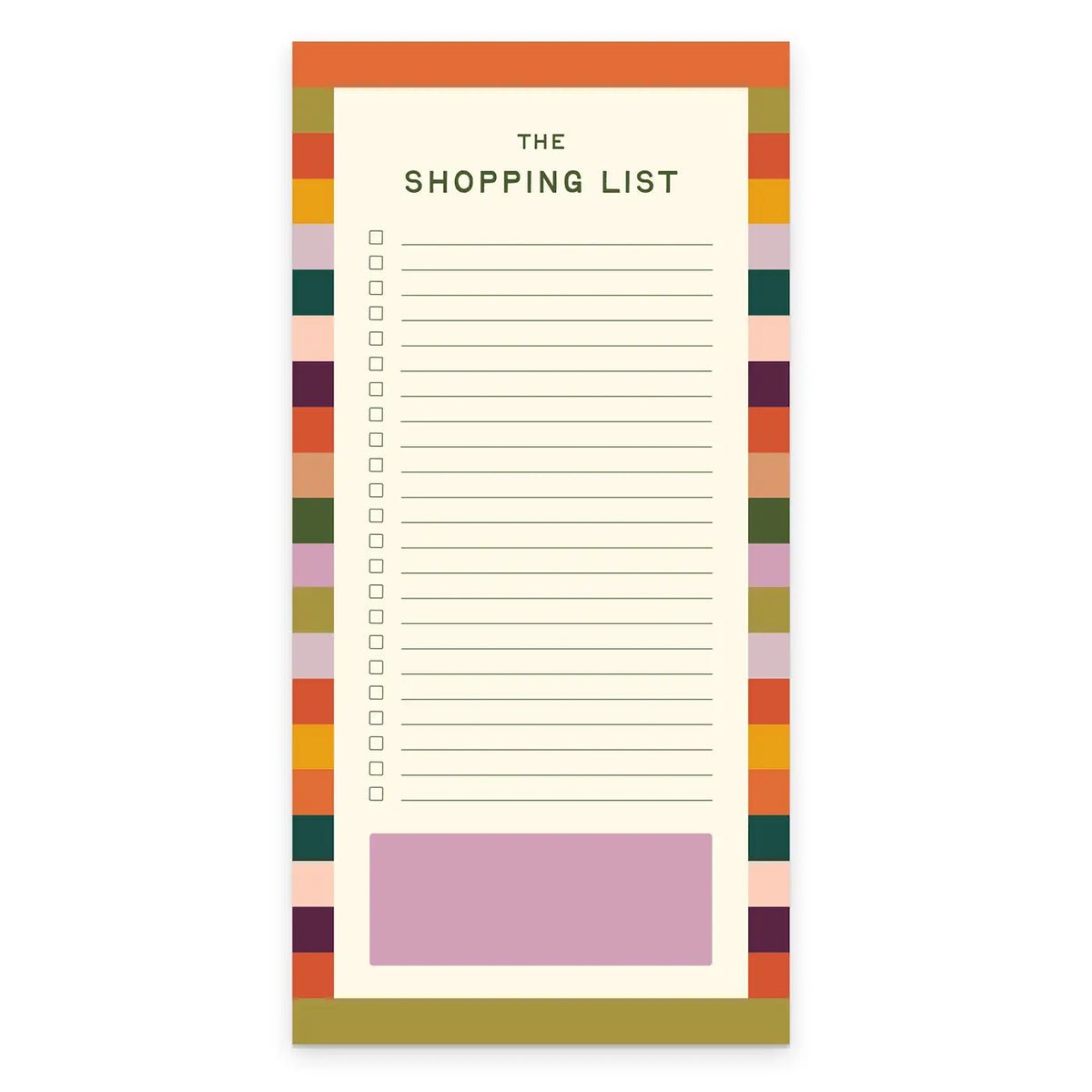 Colorful Stripes Shopping List