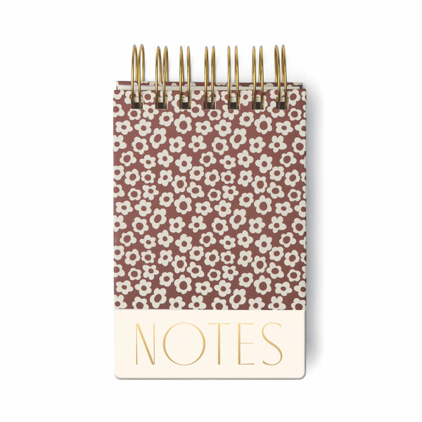 Chunky Notepad Burgundy Groovy Floral