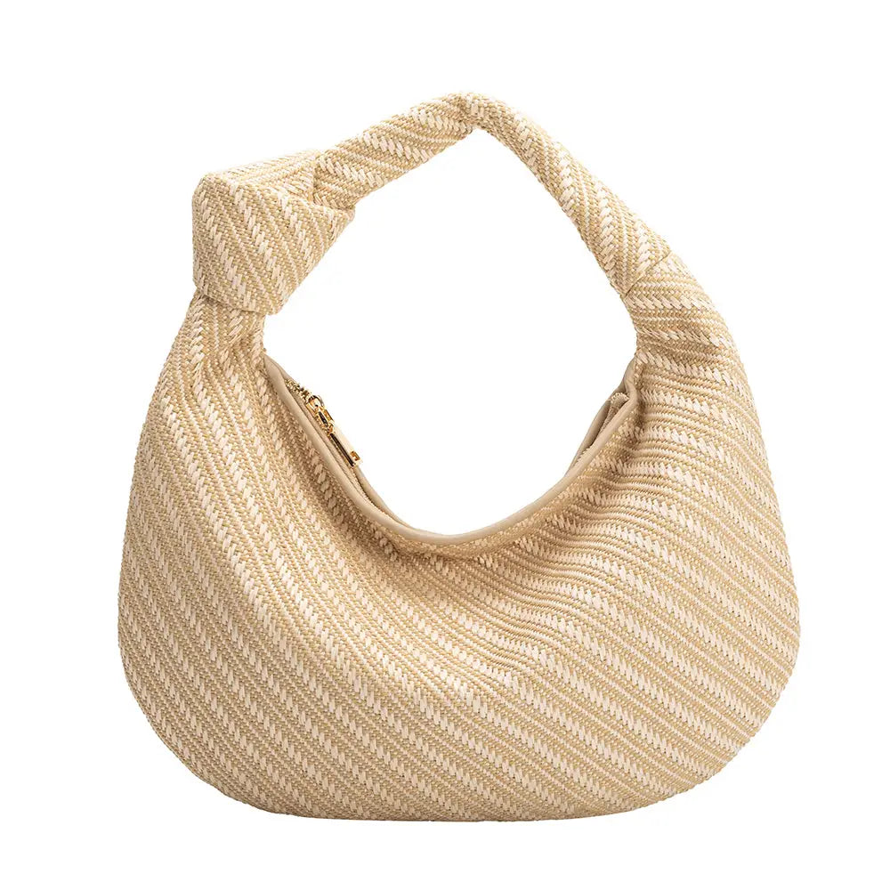 Cher Raffia Satchel Bag