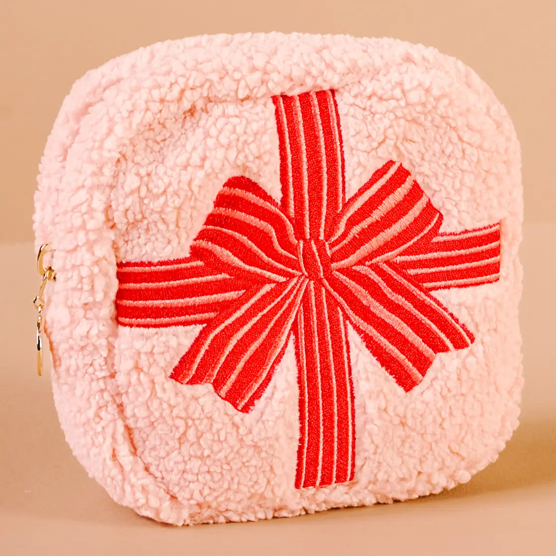 Teddy Pouch-Red Bow