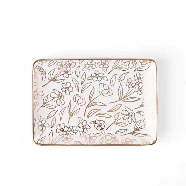 Terracotta Flowers Trinket Tray