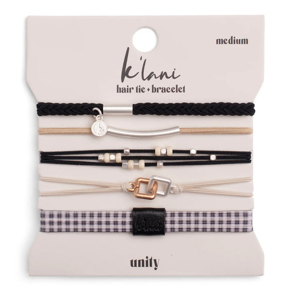 K'lani Hair Tie + Bracelets- Unity